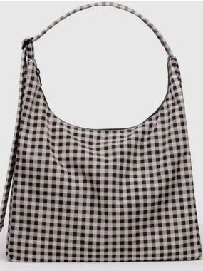 NWT Baggu Regular Shoulder Bag - Black & White Gingham